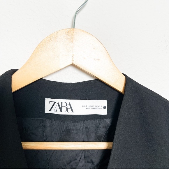 Zara Black Vest Jacket Sleek Layering Essential - Picture 5 of 8